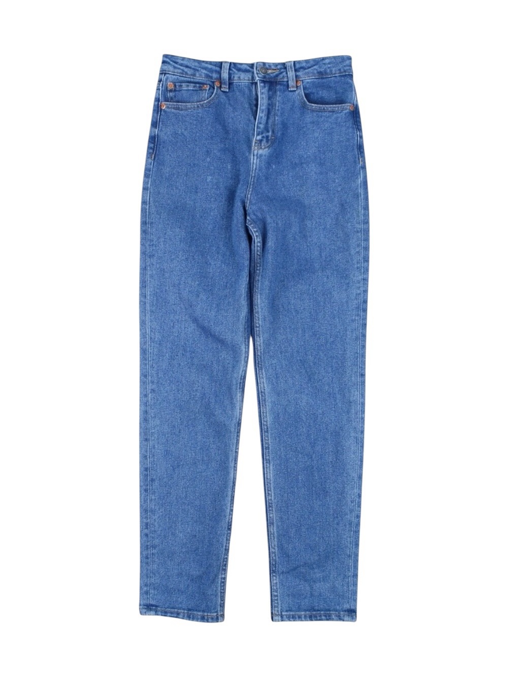 Motel Denim High Rise Mom Jeans Women's Size 30 Medium Wash Straight Leg